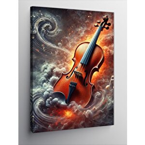 Kanvas Tablo Bulutların İçindeki Keman 100x140 cm
