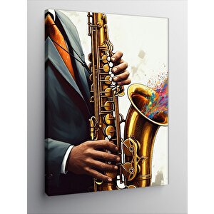 Kanvas Tablo Saksafon Ustası 50x70 cm