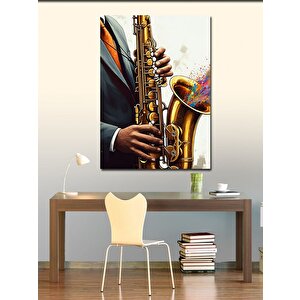 Kanvas Tablo Saksafon Ustası 50x70 cm