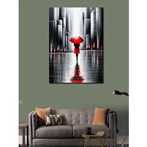 Kanvas Tablo Kırmızı Şemsiye 70x100 cm