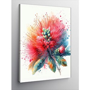 Kanvas Tablo Okaliptüs Kırmızı Çiçeği 100x140 cm