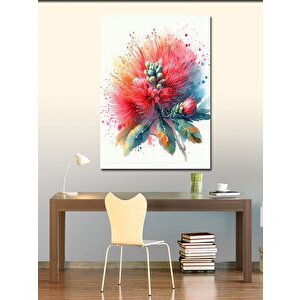Kanvas Tablo Okaliptüs Kırmızı Çiçeği 100x140 cm