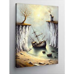 Kanvas Tablo Uçurumdaki Gemi 70x100 cm