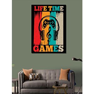 Kanvas Tablo Life Time Games Yazısı 100x140 cm