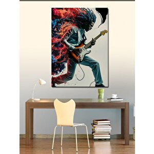 Kanvas Tablo Elektro Gitar Çalan Adam 100x140 cm