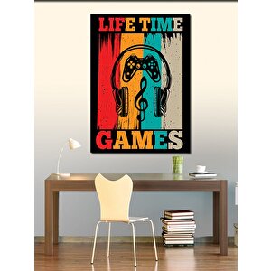 Kanvas Tablo Life Time Games Yazısı 50x70 cm