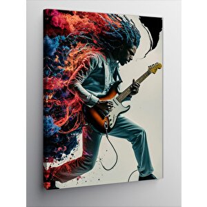 Kanvas Tablo Elektro Gitar Çalan Adam 50x70 cm
