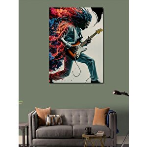 Kanvas Tablo Elektro Gitar Çalan Adam 50x70 cm