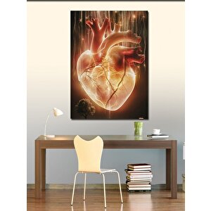 Kanvas Tablo Ateş Kalp 100x140 cm