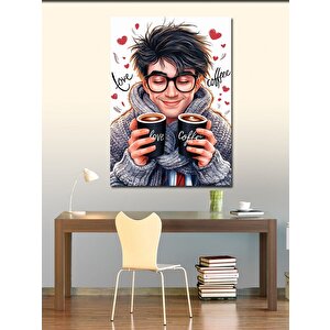 Kanvas Tablo Kahve İçen Adam 70x100 cm