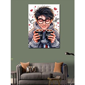 Kanvas Tablo Kahve İçen Adam 70x100 cm