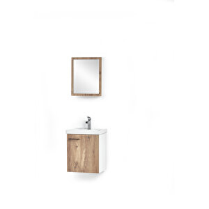 Terra 50 cm Çam  Banyo Dolabı Alt Üst