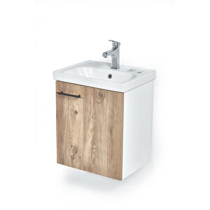 Terra 50 cm Çam  Banyo Dolabı Alt Üst