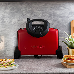 Contact Grill Tost Makinesi Kırmızı
