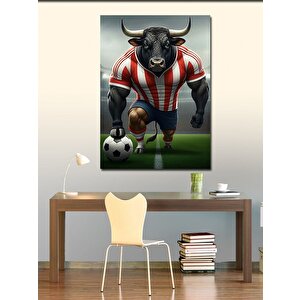 Kanvas Tablo Futbolcu Boğa 50x70 cm