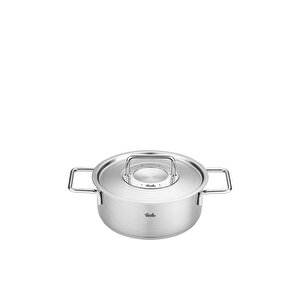 Pure Collection Metal Kapak Kısa Tencere 24 Cm