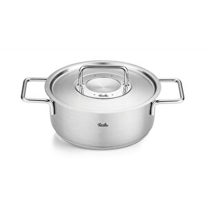 Pure Collection Metal Kapak Kısa Tencere 20 Cm