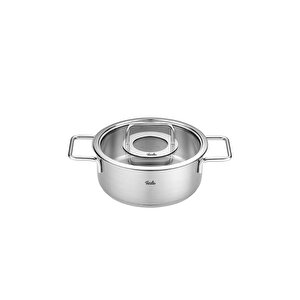 Pure Collection Cam Kapak Kısa Tencere 24 Cm