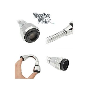 Turbo Flex Plastik Hortumlu Esnek Ayarlanabilir Musluk Başlığı 2 Aşamalı
