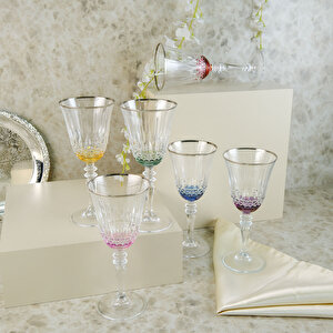 Fiona 6'lı Uzun Kadeh Platin 300 Ml