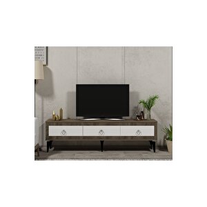 Selendh Tv Sehpasi (alt Modül) Cevi̇z Beyaz Ceviz Beyaz
