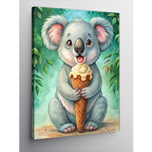 Kanvas Tablo Dondurma Koala 50x70 cm