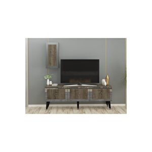 Baredh 150 Cm Lazer Desenli̇ Tv Üni̇tesi̇ Cevi̇z-gümüş Ceviz-Gümüş