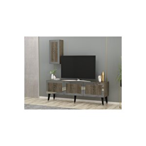 Baredh 150 Cm Lazer Desenli̇ Tv Üni̇tesi̇ Cevi̇z-gümüş Ceviz-Gümüş
