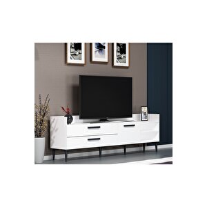 Lucydh 180 Cm Tv Üni̇tesi̇ Sehpasi Beyaz Beyaz-Beyaz