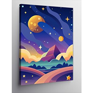 Kanvas Tablo Soyut Manzara 70x100 cm
