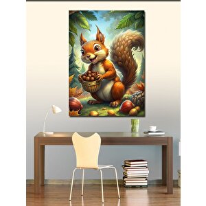 Kanvas Tablo Cevizci Sincap 50x70 cm