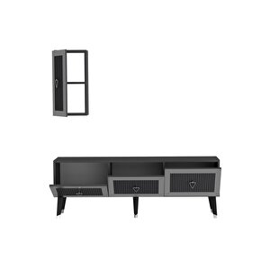 Baredh 150 Cm Lazer Desenli̇ Tv Üni̇tesi̇ Antrasi̇t-gümüş