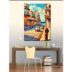 Kanvas Tablo Küba Sokak Manzarası 50x70 cm