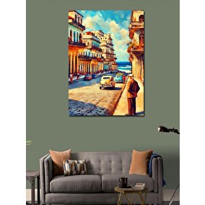 Kanvas Tablo Küba Sokak Manzarası 70x100 cm