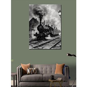 Kanvas Tablo Buharlı Tren 100x140 cm