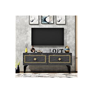 Areldh 2 Kapakli Tv Sehpasi Royalmermer Altin Royalmermer-Altın