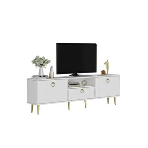 Soledh 180 Cm Tv Üni̇tesi̇ Sehpasi Beyaz