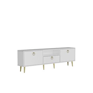 Soledh 180 Cm Tv Üni̇tesi̇ Sehpasi Beyaz