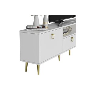 Soledh 180 Cm Tv Üni̇tesi̇ Sehpasi Beyaz