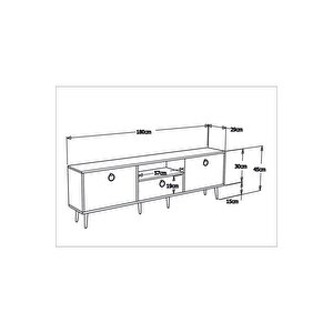 Soledh 180 Cm Tv Üni̇tesi̇ Sehpasi Safi̇rmeşe