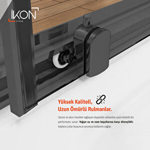 Kare Siyah Buzlu Cam Duşakabin 130x130 cm