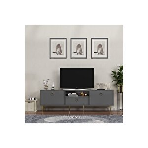 Soledh 180 Cm Tv Üni̇tesi̇ Sehpasi Antrasi̇t Antrasit - Antrasit