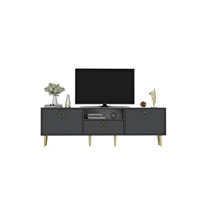 Soledh 180 Cm Tv Üni̇tesi̇ Sehpasi Antrasi̇t Antrasit - Antrasit