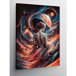 Kanvas Tablo Kadın Ve Evren 100x140 cm