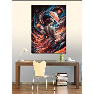 Kanvas Tablo Kadın Ve Evren 100x140 cm