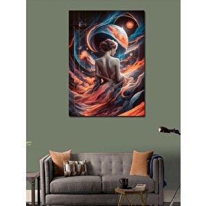 Kanvas Tablo Kadın Ve Evren 100x140 cm