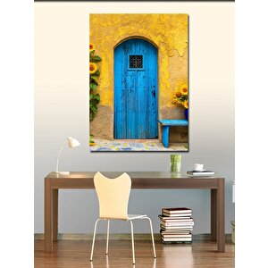Kanvas Tablo Göldeki Ahşap Ev Ve Sandal 100x140 cm