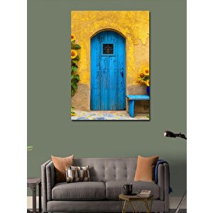 Kanvas Tablo Göldeki Ahşap Ev Ve Sandal 100x140 cm