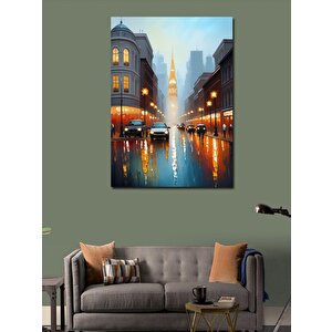 Kanvas Tablo Yağmurlu Sokak Manzarası 70x100 cm