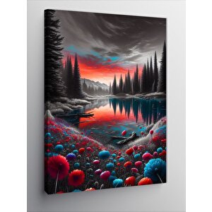 Kanvas Tablo Büyülü Orman Manzarası 70x100 cm